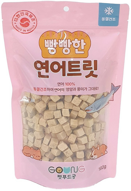 펫푸드궁 빵빵한 동결건조 트릿, 연어, 160g, 1개, 연어