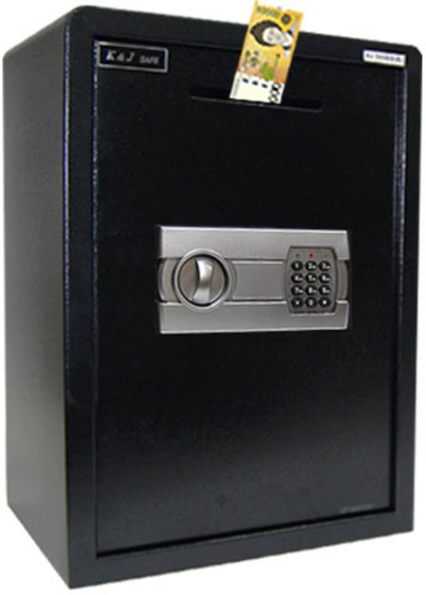 20CM 25CM금고 소형금고 철제금고 미니금고 투입구 투입식 디지털금고 캐쉬박스, KJ-50ESB-D(투입구)_블랙