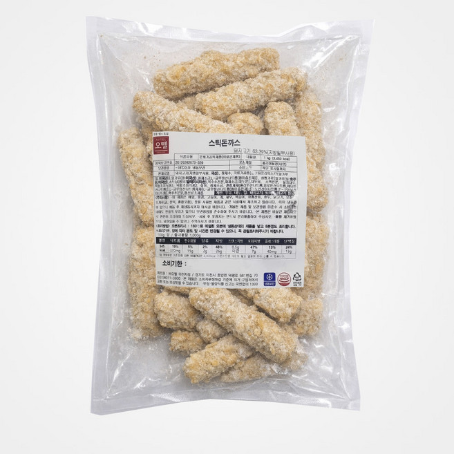 [오뗄] 스틱 돈까스, 1개, 1kg