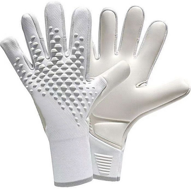 POMTOR 성인 골키퍼장갑 키퍼장갑 풋살 축구장갑 남여공용 7호-10호 축구 골키퍼장갑 글러브 성인 통기성 골키퍼 축구용장갑 양손 세트, 화이트, 1개