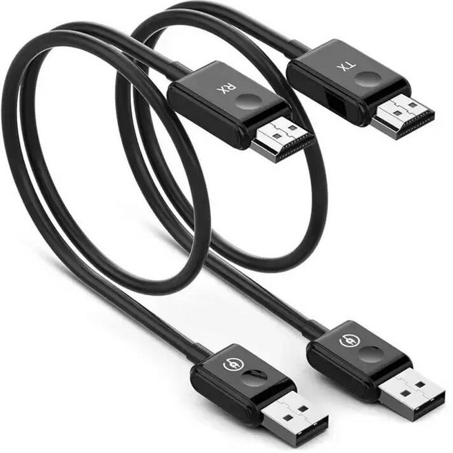 30m 무선 전송 비디오 송신기 및 HDMI 익스텐더 디스플레이 어댑터 케이블 스크린 미러 카메라 PC-TV, 01 black