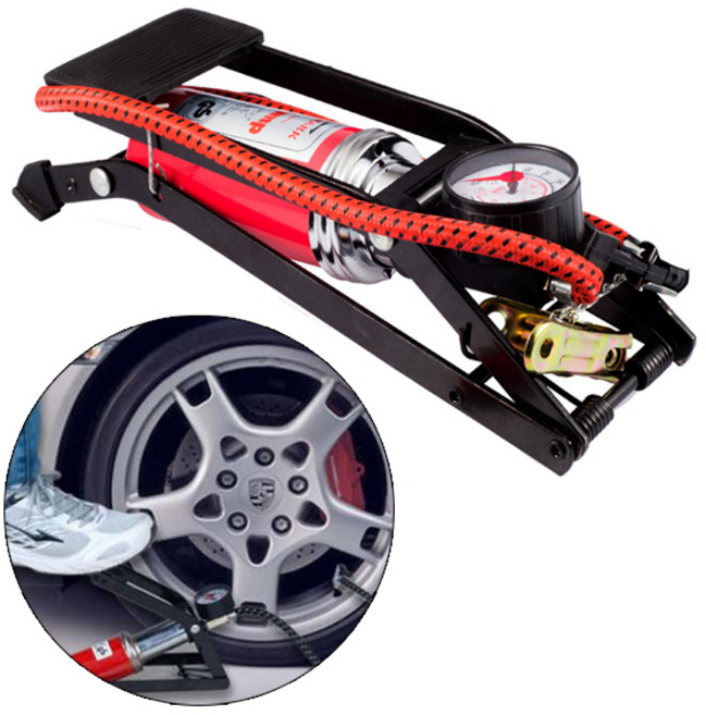 (자전거 발펌프 B타입 1개) 공기주입기 에어 짐볼 공펌프 풍선 휴대용 손 핀노즐 핸드 펌프, 1개