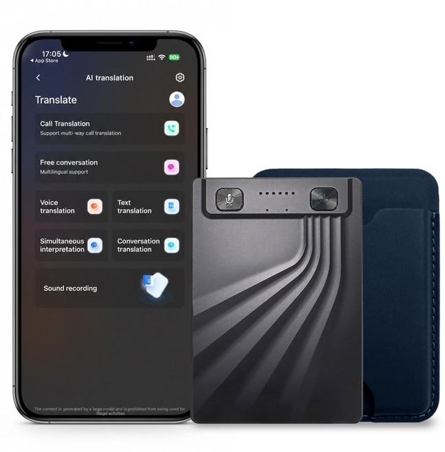 MMQ 실시간 음성 번역 기능 AI 휴대용 녹음기 F06, F06 블랙