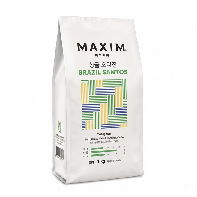 맥심 싱글 오리진 브라질 산토스 원두커피 1kg, 1개