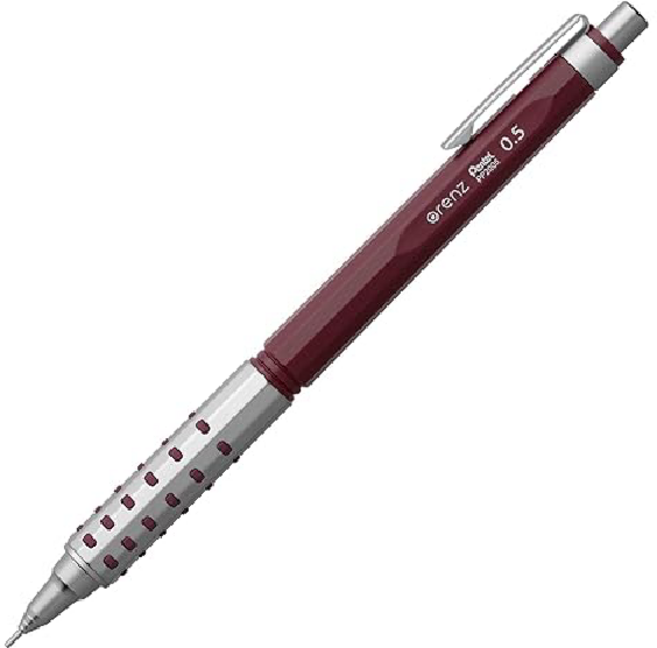 펜텔 샤프펜 ORENZ AT 오토매틱 수능샤프 0.5mm 다크레드 XPP2005-B
