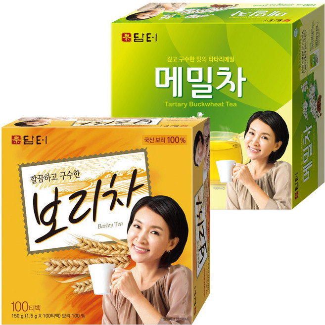 담터 보리차 +메밀차, 2개, 100개입, 1.5g
