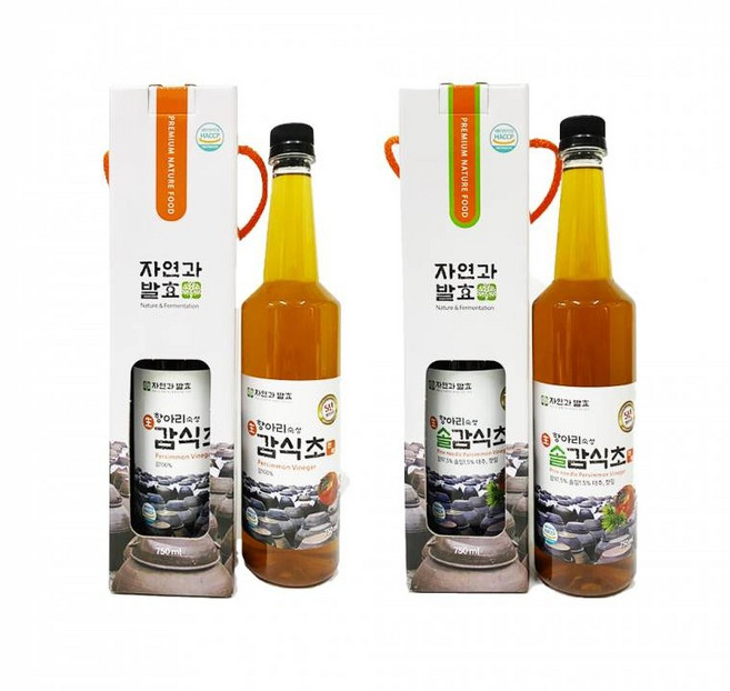 자연과발효 5년숙성 자연발효 감식초 솔잎감식초 750ml 항아리숙성, 1개
