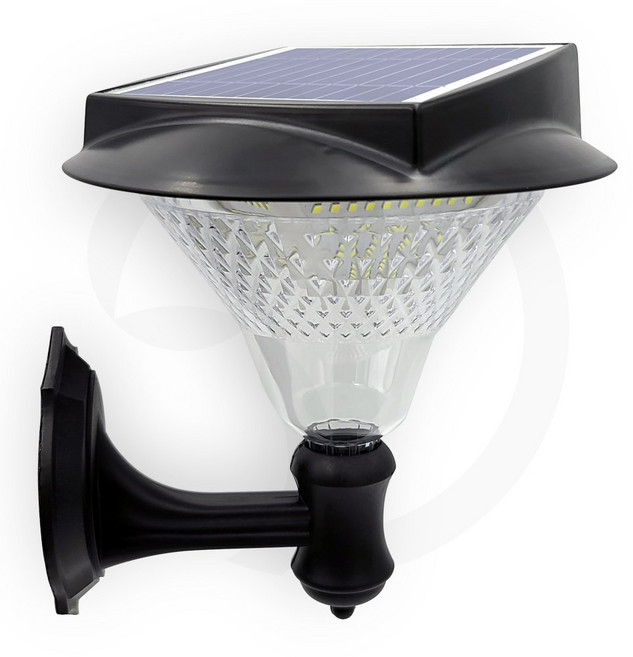 솔까든 태양광 128LED 벽등 태양열 정원등, 흰빛