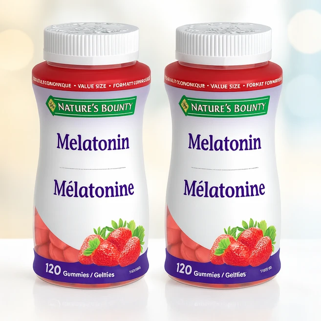 캐나다 네이쳐스 바운티 수면건강 도움 구미 젤리 120정 딸기맛 2병, 2개 - 쿠팡