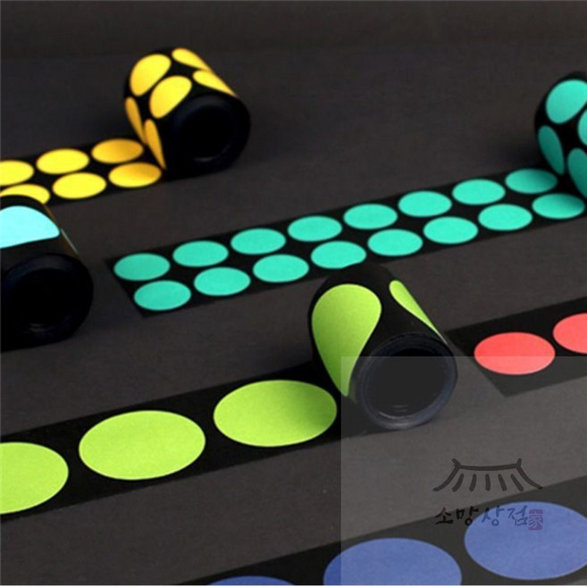 금산 마이스티커 도트 50mm롤 어린이집이름스티커 아기이름스티커, 18 네이비(MTD1850)