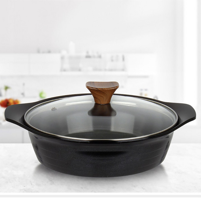 넓은 갈치조림 냄비 인덕션 전골 무쇠냄비 하이라이트 국산, 1개