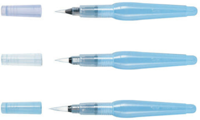 펜텔 워터브러쉬 낱자루 대 중 소 캘리그라피 수채화붓, 대+중+소 6세트