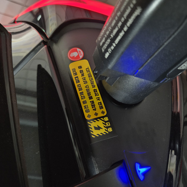 테슬라 충전 스티커 (1+1) 강제분리 방지 전기차 충전 안내, 2개, 블랙
