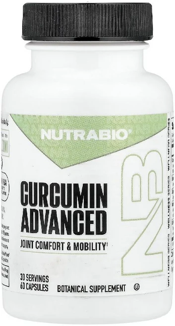 뉴트라바이오 커큐민 어드밴스드 Curcumin Advanced 캡슐 60정, NutraBio, 커큐민 어드밴스드, 60 캡슐, 1개 - 쿠팡