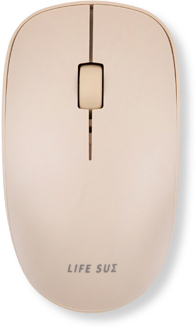 라이프썸 슬림 무소음 블루투스 마우스 (LFS-HA50) 동글 포함 3대기기 멀티페어링 인비저블 옵티컬 방식, 샌드