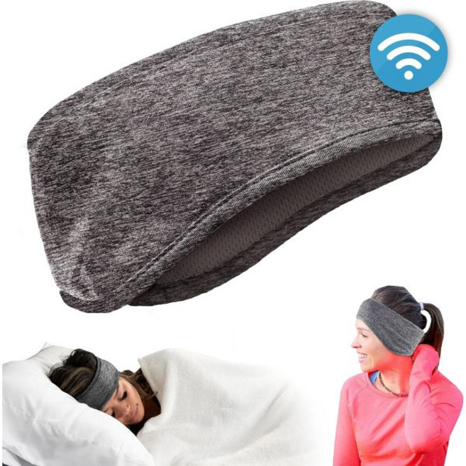 CozyPhones 헤드폰 이어폰 헤드셋 무선 코지폰 슬립 - 사이드 슬리퍼 명상 러닝 노트북 휴대폰을 위한 초박형 쿨 메시 코드리스 헤드폰의 오버 이어 그레이 라이크라