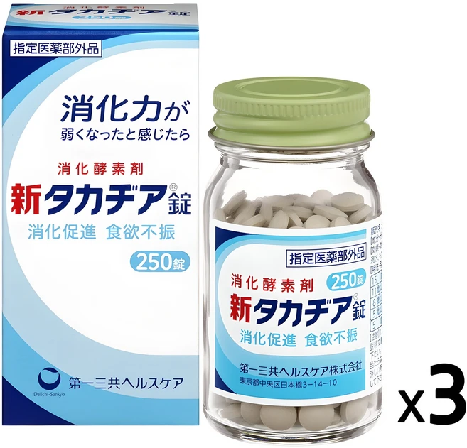 일본 신타카치아 250정 소화제 효소제 위장영양제, 3개 - 쿠팡