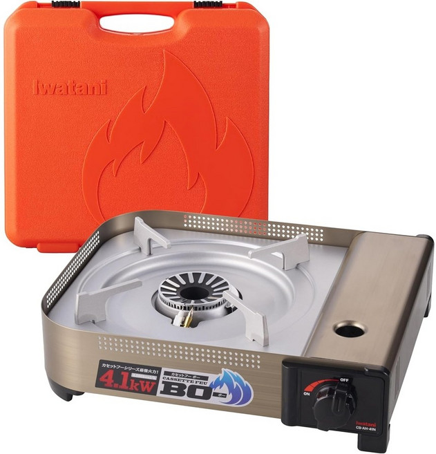 이와타니 Iwatani 고출력 카세트 버너 퓨 BO 플러스 캠핑 미니 가스버너 CB-AH-41N 홈캠핑