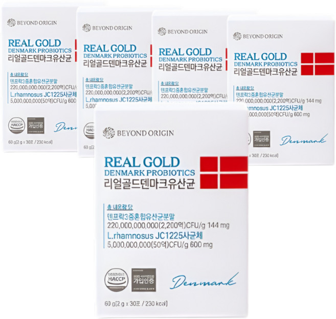 리얼골드 덴마크 유산균 2g X 30포 5개, 150개