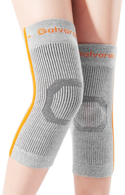 Galvaran 게르마늄 카본 무릎보호대 무릎 통증 관절 통증 완화 부기 염증 완화 및 혈액순환 개선용 남녀공용, Gary, 1개
