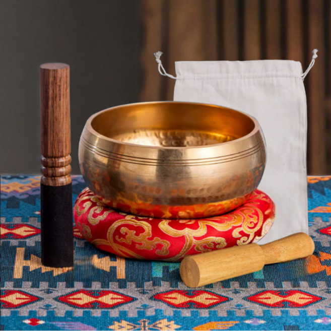 여백 명상 싱잉볼 3종 세트 명상종 명상도구 요가 릴렉스종, 1개, 1set