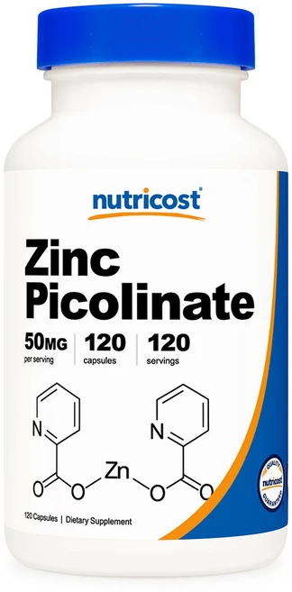 뉴트리코스트 아연 피콜리네이트 50mg, 120정, 1개 - 쿠팡