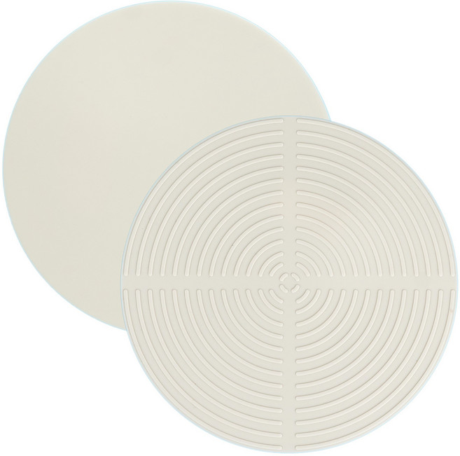 소노리떼 실리콘 인덕션 원형 보호 매트 특대형 25cm, 2개, 아이보리