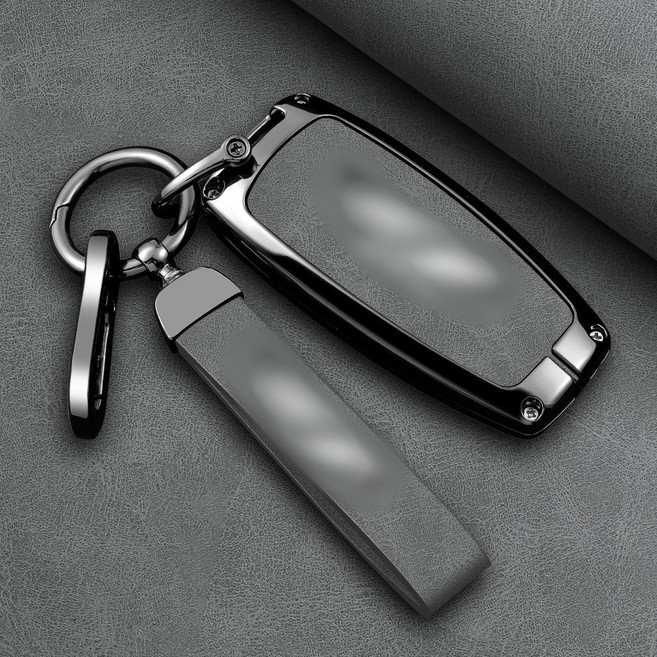 제네시스 호환상품 G80 GV80 G70 GV70 스마트키 메탈 키케이스 키홀더, 그레이 8버튼, 1개