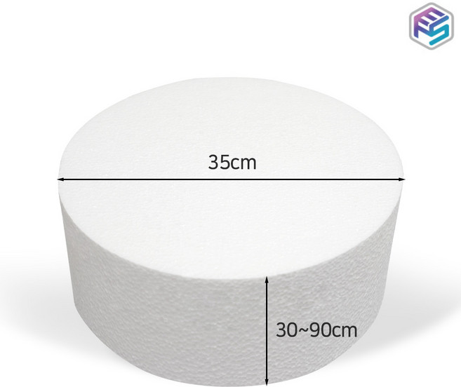 원형 압축 스티로폼 지름 30(cm) 대형두께 높이선택 공예 만들기 재단 인테리어 오브제 DIY, 45cm, 1개