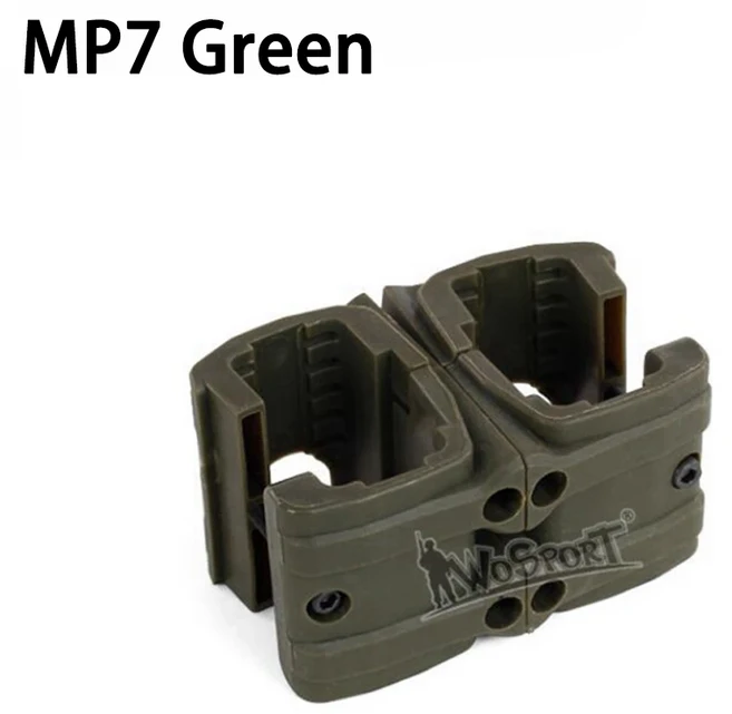 총충전기 매거진 Mag 커플러 클립 Mag-Link 커넥터 AK 47 74 MP5 AR 15 M4A1 5.56MM Airsoft Hunting 액세, 01 MP7 Green