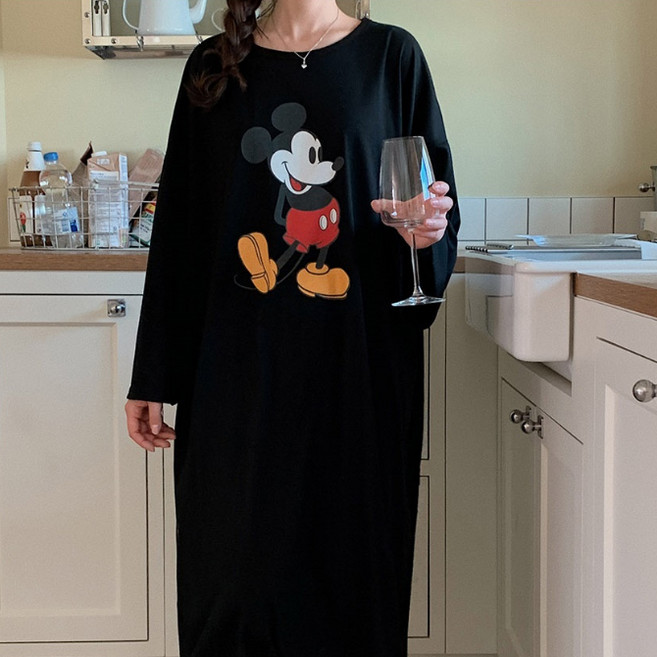 [디즈니정품] 찰랑 미키 긴팔 롱원피스 홈웨어 4color