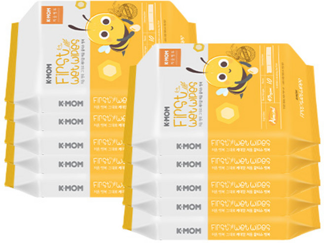 케이맘 처음물티슈 휴대용, 45g, 10매, 10개