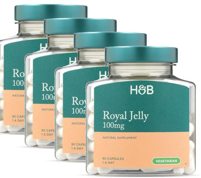 홀랜드앤바렛 로얄제리 100mg 캡슐 Holland & Barrett Royal Jelly, 4개, 90정