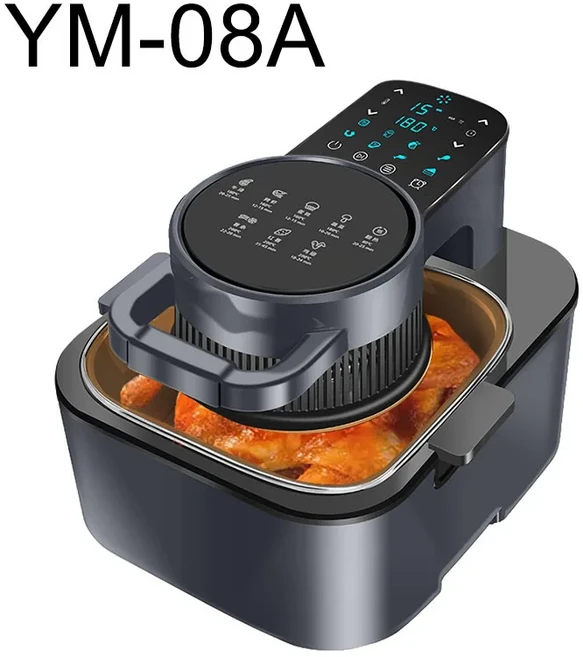 대용량 터치스크린 예약 기능이 있는 9L 다기능 홈 스마트 에어 프라이어 비스틱 내부 관점 오븐, 01 CN, 01 EU, 02 black