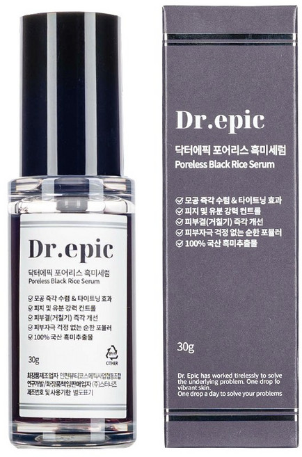 닥터에픽 포어리스 흑미세럼, 4개, 30g