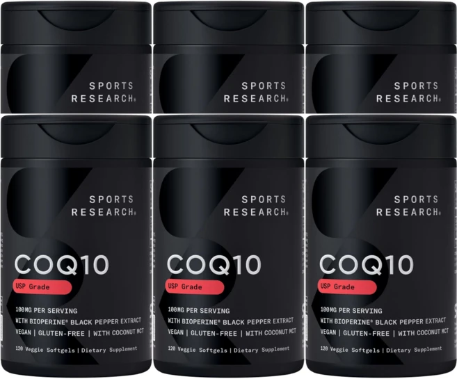 Sports Research 스포츠리서치 CoQ10 코큐텐 100mg, 120정, 6개 - 쿠팡