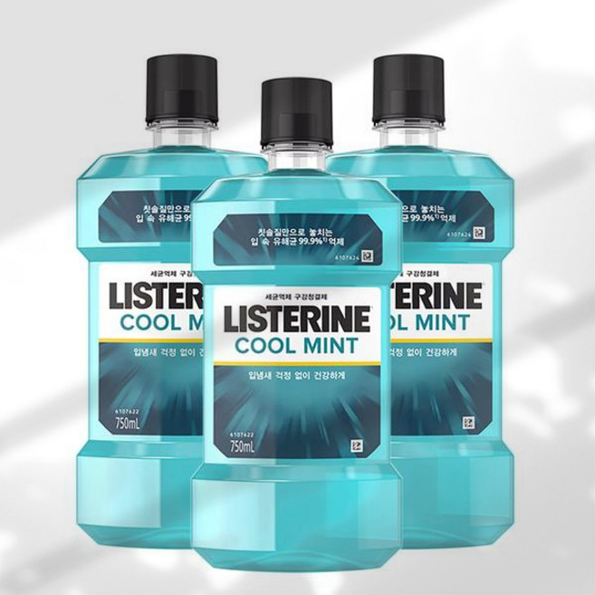 리스테린 가글 쿨민트 750ml 3개입, 1개