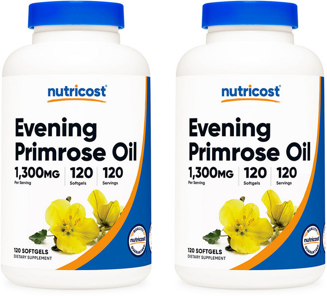 뉴트리코스트 달맞이꽃 종자유 1300mg 120소프트젤, 120정, 2개