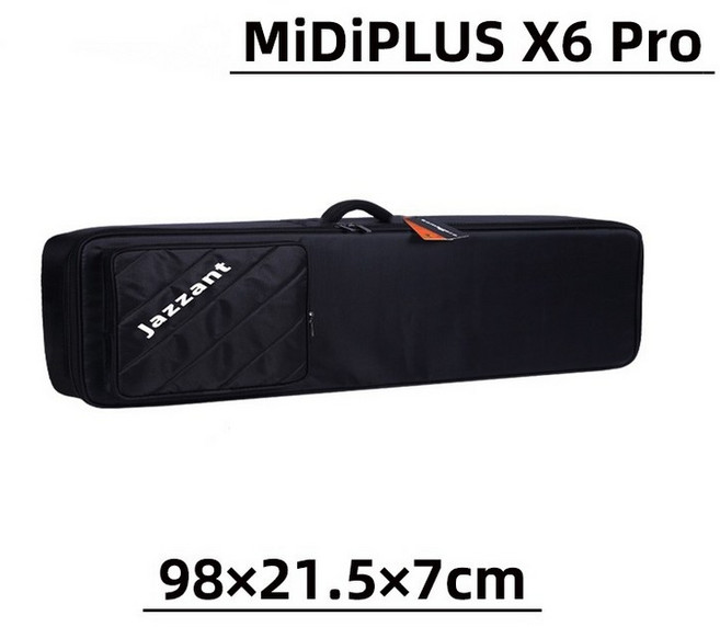 Jazzant 전자 피아노 가방 37 49 61 키보드 효과 신디사이저 타악기 장비 충돌 방지 보관 배낭, Midiplus X6 PRO 긱백, 1개