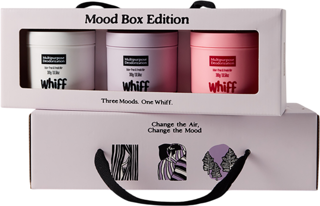 위프 탈취제 Mood Box 선물세트 퍼플 블룸 무드박스 자취방 신혼부부 집들이 선물, 1세트, 300g
