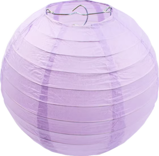 空白燈籠 直徑15cm 彩繪紙燈籠 圓形DIY燈籠, 紫色, 1個