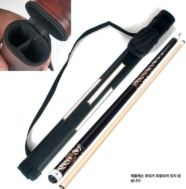 당구 큐대 케이스 세트 상대 선수용 카본큐 개인 재규어 입문용 큣대, 1개, 화이트 스트라이프 2홀 1 2