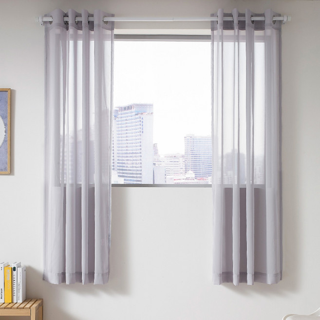 [스크래치]알뜨리 쉬폰 커튼 차르르커텐 거실 창문 작은창 가리개 가림막 커튼