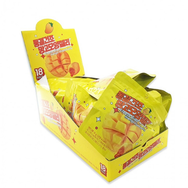 동결건조 망고 모양 젤리 1박스 18개입 망고젤리, 1개