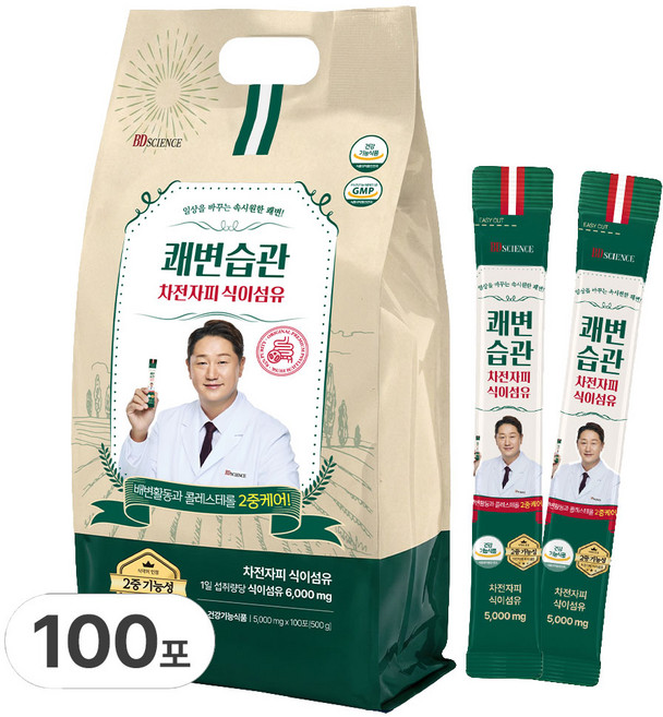 압도적 대용량! 이대호가 추천하는 쾌변습관 차전자피 BD사이언스, 5g, 100개