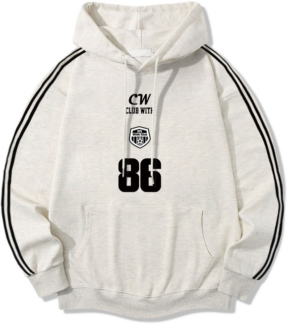 일루소 기모 소매 투라인 위드86 후드티