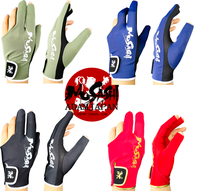 아담 무사시 당구 장갑 (리뉴얼), 1개, 카키