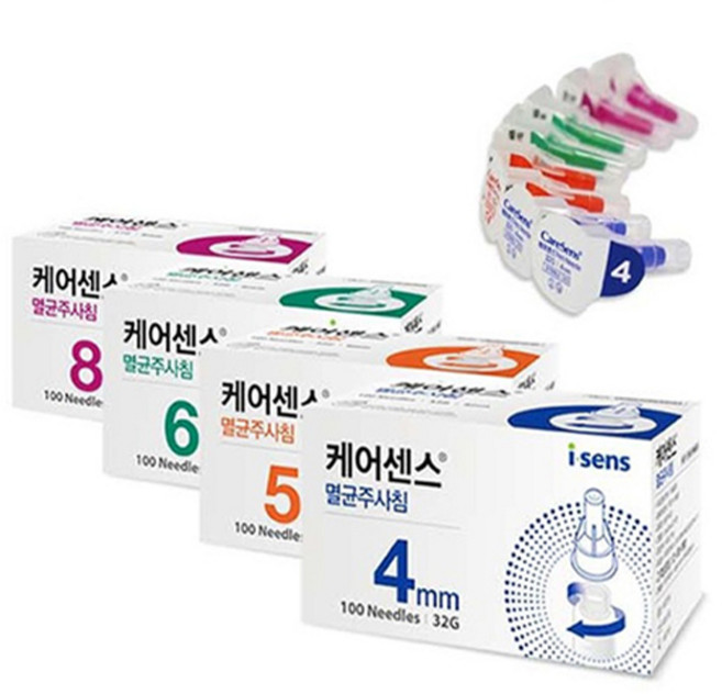 케어센스 인슐린 펜니들 멸균주사 혈당침 8mm 31G, 31G 8mm, 1개, 100개입