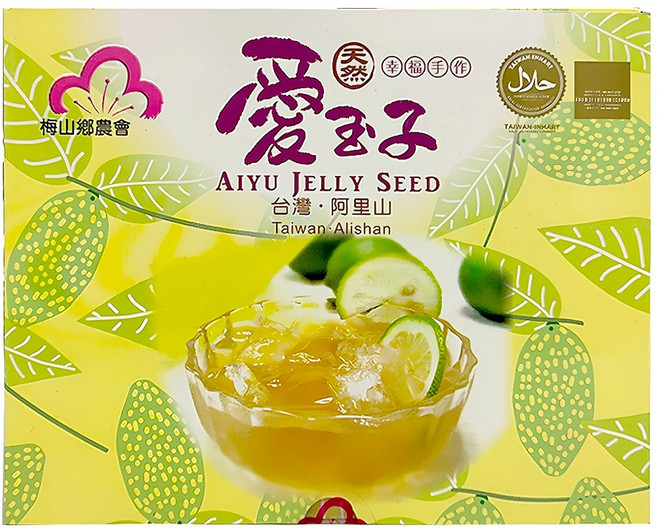 梅山鄉農會 愛玉子 附濾布 台灣阿里山特產 夏日清涼甜點 輕食無負擔, 100g, 1個