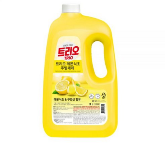트리오 레몬식초 주방세제, 3L, 7개
